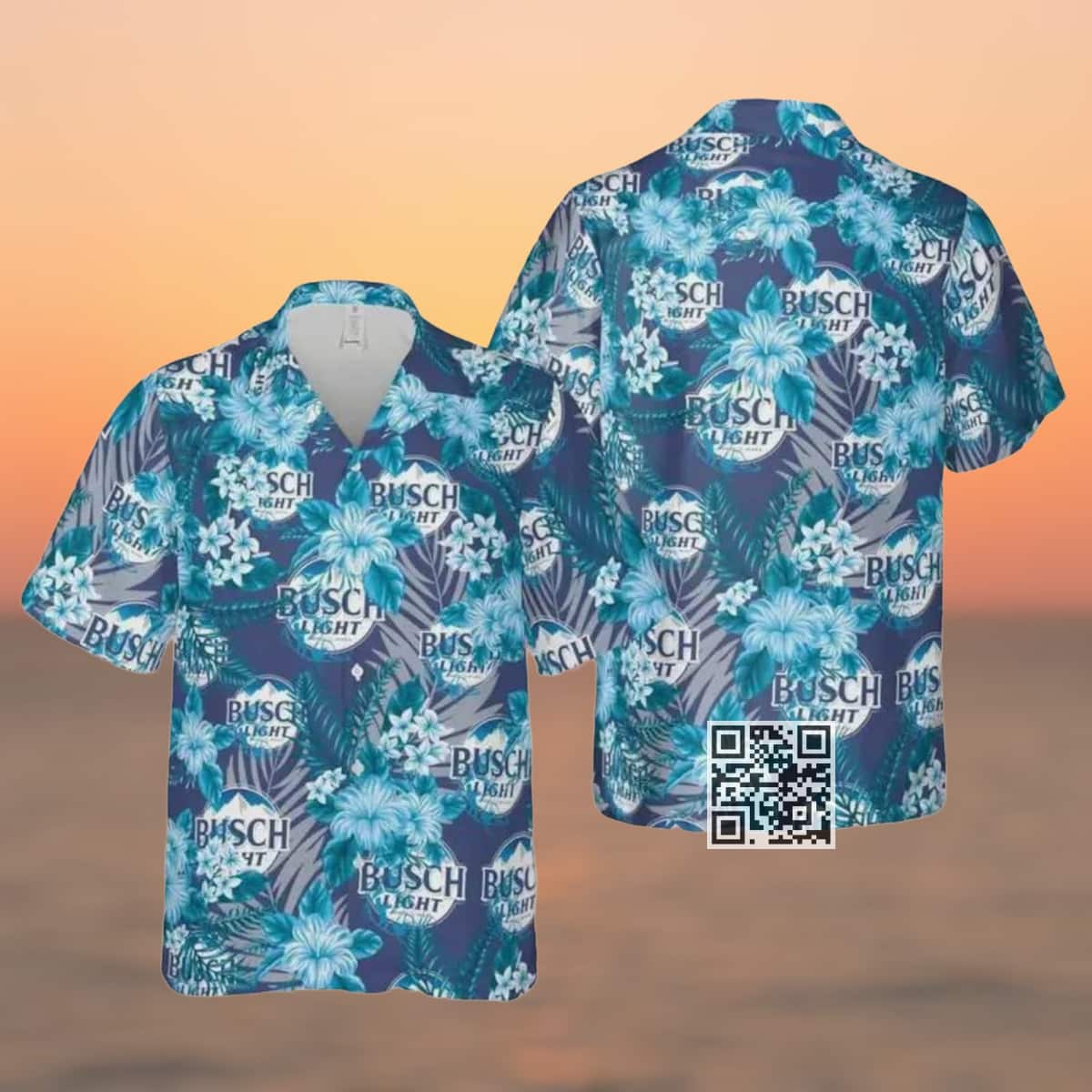 Aloha Busch Light Beer Hawaiian Shirt Hibiscus Flower Pattern Aloha Busch Light Beer Hawaiian Shirt Hibiscus Flower Pattern