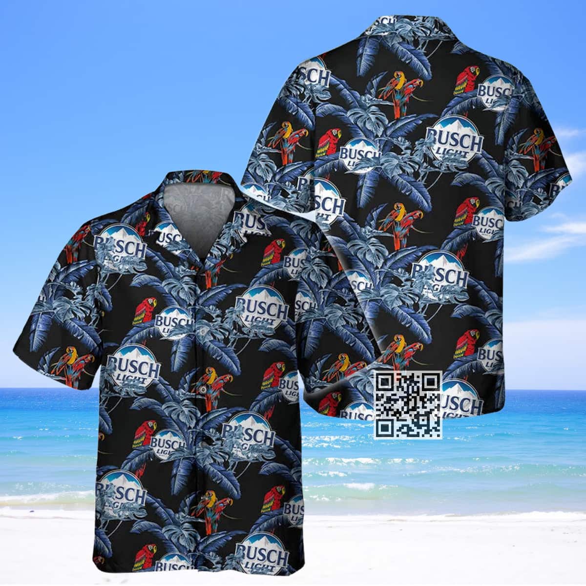 Busch Light Beer Hawaiian Shirt Red Parrots Beach Gift For Friend Busch Light Beer Hawaiian Shirt Red Parrots Beach Gift For Friend