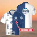 Busch Light Beer Hawaiian Shirt Custom Name Beer Lovers Gift