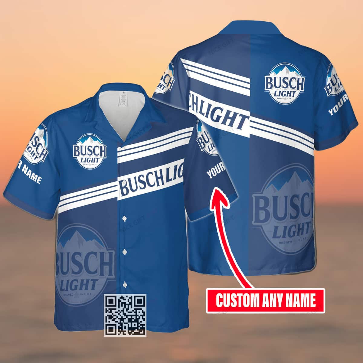 Busch Light Beer Hawaiian Shirt Custom Name Gift For Husband Busch Light Beer Hawaiian Shirt Custom Name Gift For Husband
