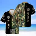 Busch Light Beer Hawaiian Shirt Custom Name Camouflage Pattern