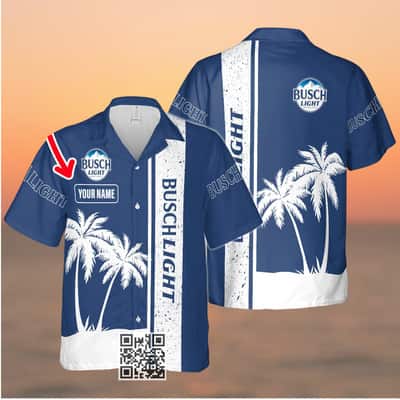 Vintage Busch Light Beer Hawaiian Shirt Summer Beach Gift Custom Name Vintage Busch Light Beer Hawaiian Shirt Summer Beach Gift Custom Name