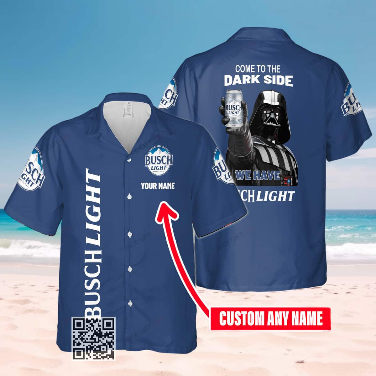 Darth Vader Star Wars Busch Light Beer Hawaiian Shirt Custom Name Darth Vader Star Wars Busch Light Beer Hawaiian Shirt Custom Name
