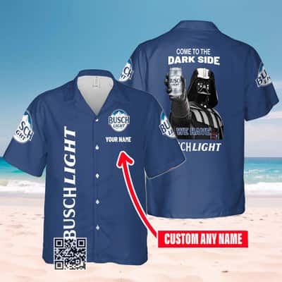 Darth Vader Star Wars Busch Light Beer Hawaiian Shirt Custom Name