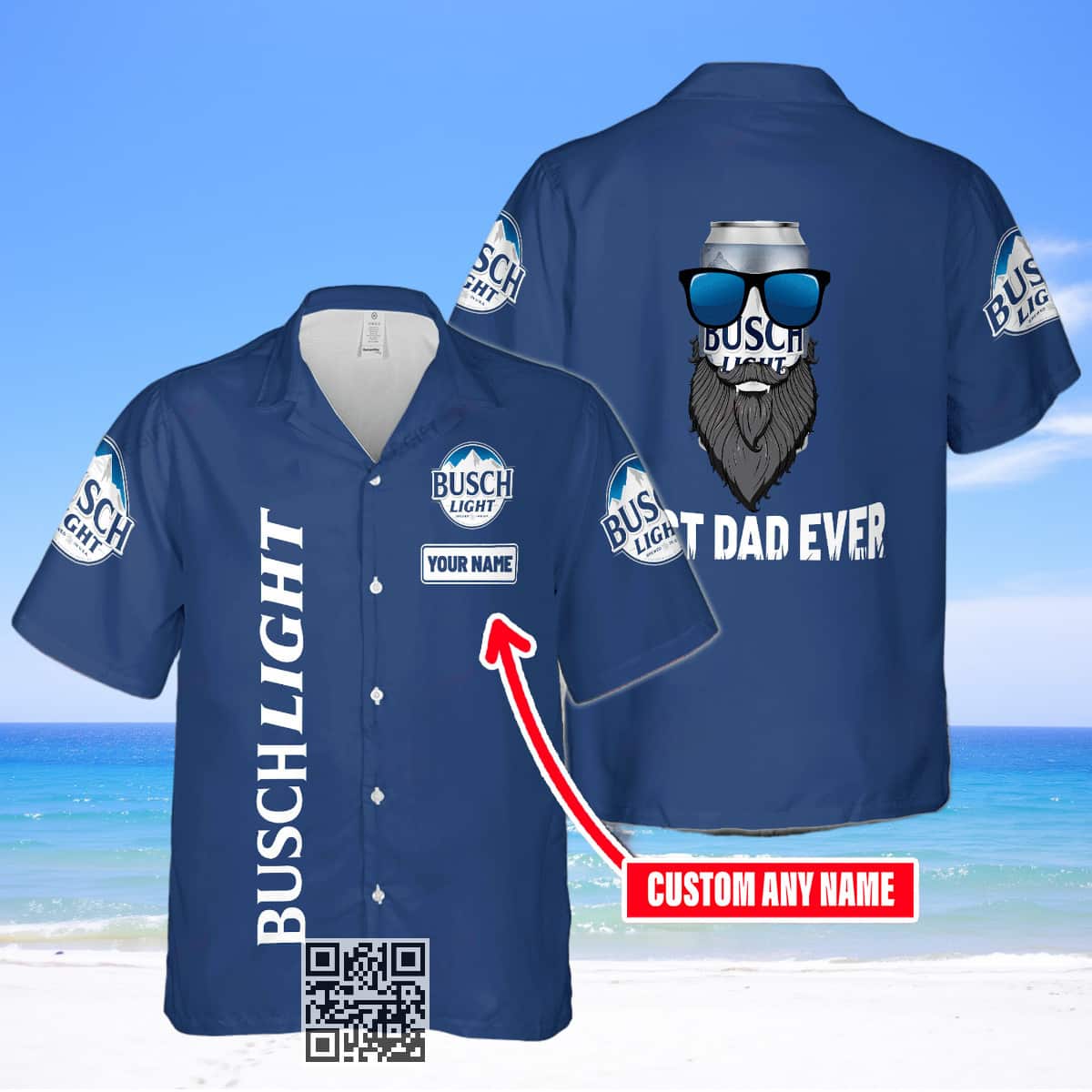 Busch Light Beer Hawaiian Shirt Best Dad Ever Custom Name Busch Light Beer Hawaiian Shirt Best Dad Ever Custom Name
