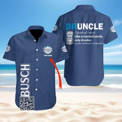 Busch Light Beer Hawaiian Shirt Druncle Custom Name