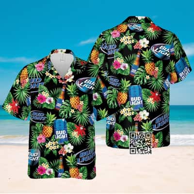 Aloha Busch Light Beer Hawaiian Shirt Tropical Flower Pattern Aloha Busch Light Beer Hawaiian Shirt Tropical Flower Pattern