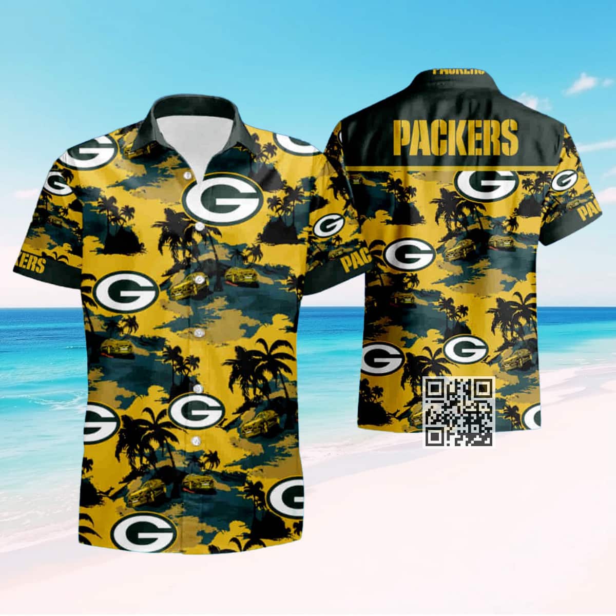 NFL Green Bay Packers Hawaiian Shirt Island Pattern NFL Green Bay Packers Hawaiian Shirt Island Pattern