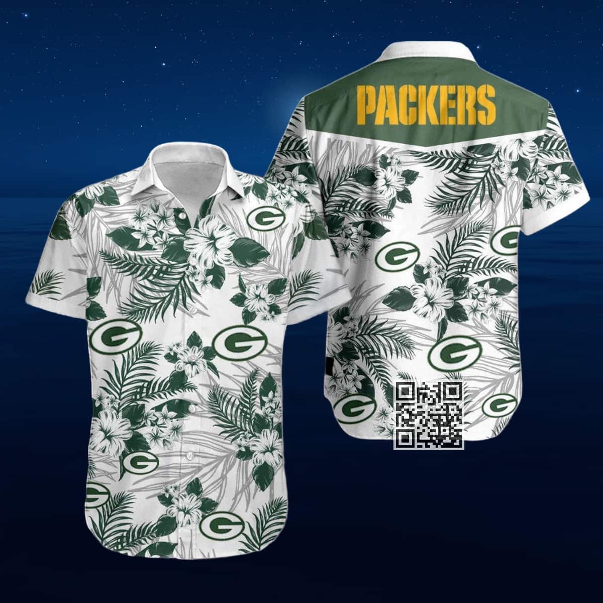 NFL Green Bay Packers Hawaiian Shirt Hibiscus Flower Pattern NFL Green Bay Packers Hawaiian Shirt Hibiscus Flower Pattern