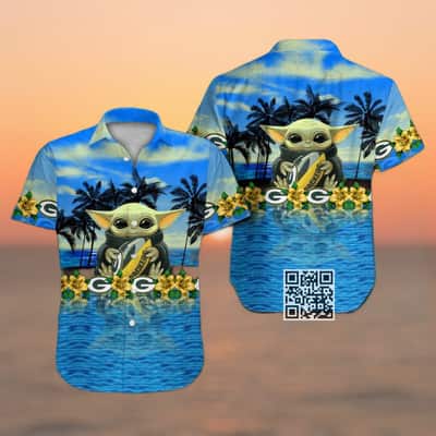 Baby Yoda Star Wars Loves NFL Green Bay Packers Hawaiian Shirt