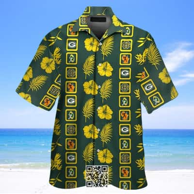 Aloha Green Bay Packers Hawaiian Shirt Tropical Pattern Summer Vacation Gift