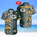 NFL Green Bay Packers Hawaiian Shirt Hibiscus Flower Pattern Custom Name NFL Green Bay Packers Hawaiian Shirt Hibiscus Flower Pattern Custom Name