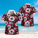 Aloha NCAA Georgia Bulldogs Hawaiian Shirt Hibiscus Flower Pattern