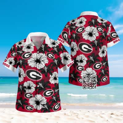 Aloha NCAA Georgia Bulldogs Hawaiian Shirt Hibiscus Flower Pattern