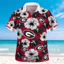 Aloha NCAA Georgia Bulldogs Hawaiian Shirt Hibiscus Flower Pattern