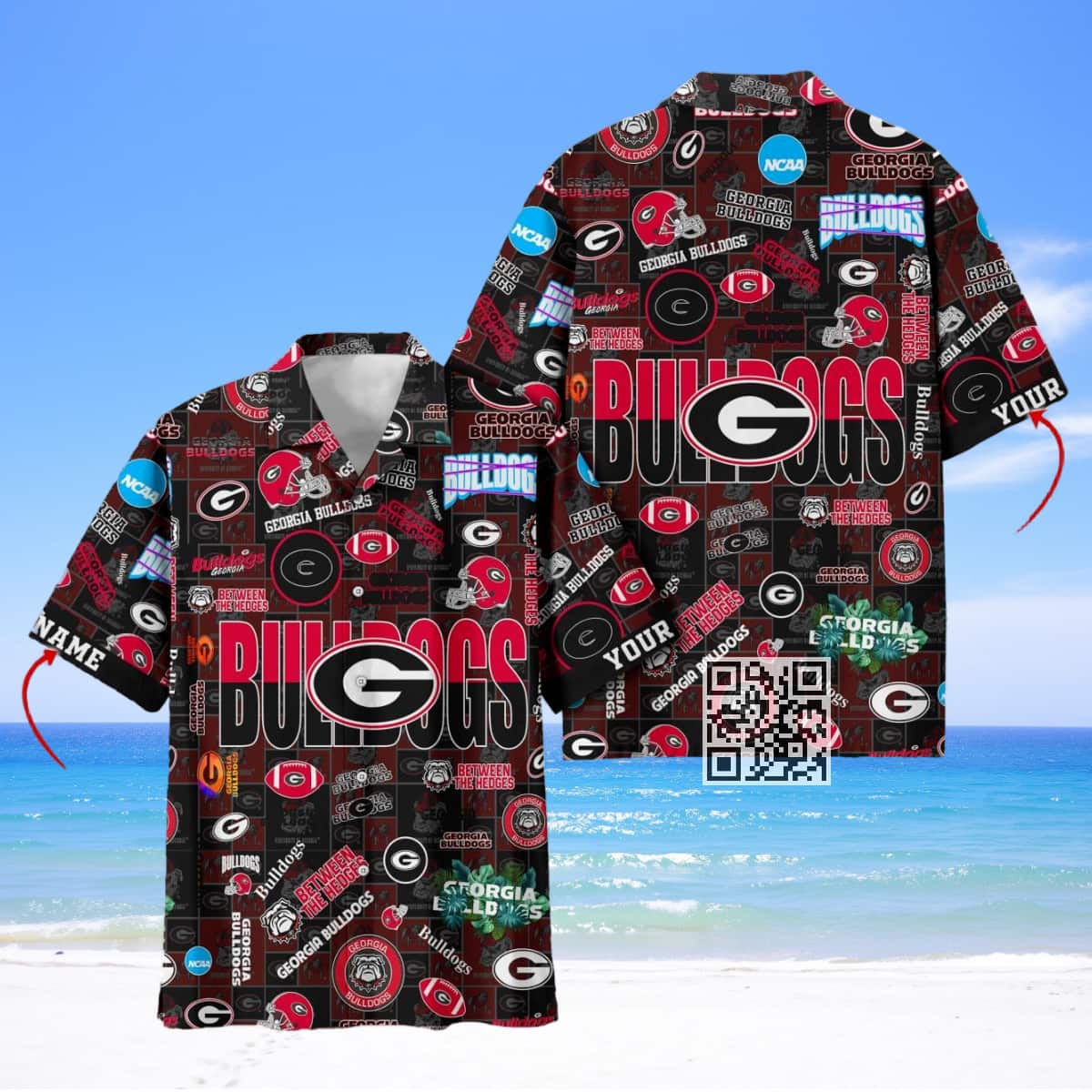 NCAA Georgia Bulldogs Hawaiian Shirt Summer Beach Gift NCAA Georgia Bulldogs Hawaiian Shirt Summer Beach Gift