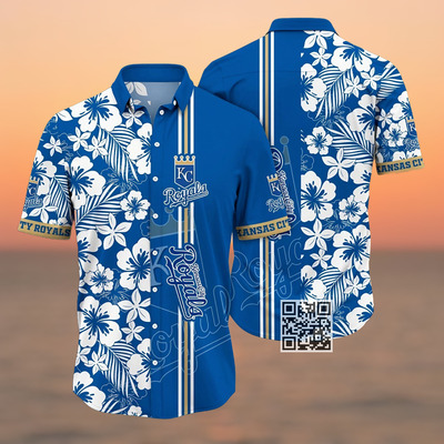 MLB Kansas City Royals Hawaiian Shirt Tropical Flower Pattern Gift For Beach Trip