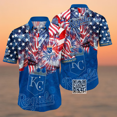 Aloha MLB Kansas City Royals Hawaiian Shirt US Flag Gift For Beach Trip