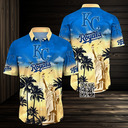MLB Kansas City Royals Hawaiian Shirt Statue of Liberty