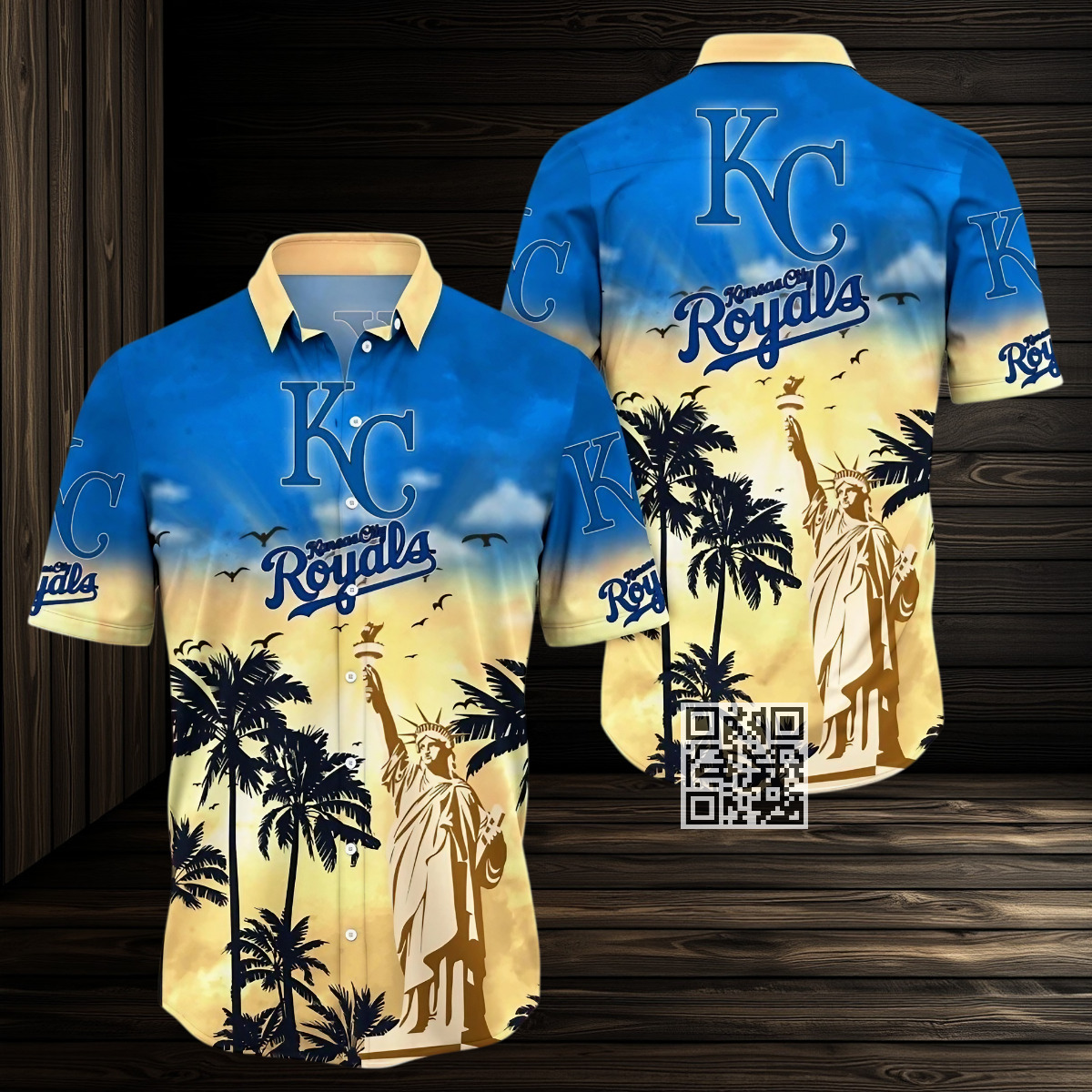 MLB Kansas City Royals Hawaiian Shirt Statue of Liberty MLB Kansas City Royals Hawaiian Shirt Statue of Liberty