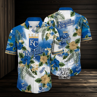 MLB Kansas City Royals Hawaiian Shirt Tropical Flower Pattern Beach Gift For Him