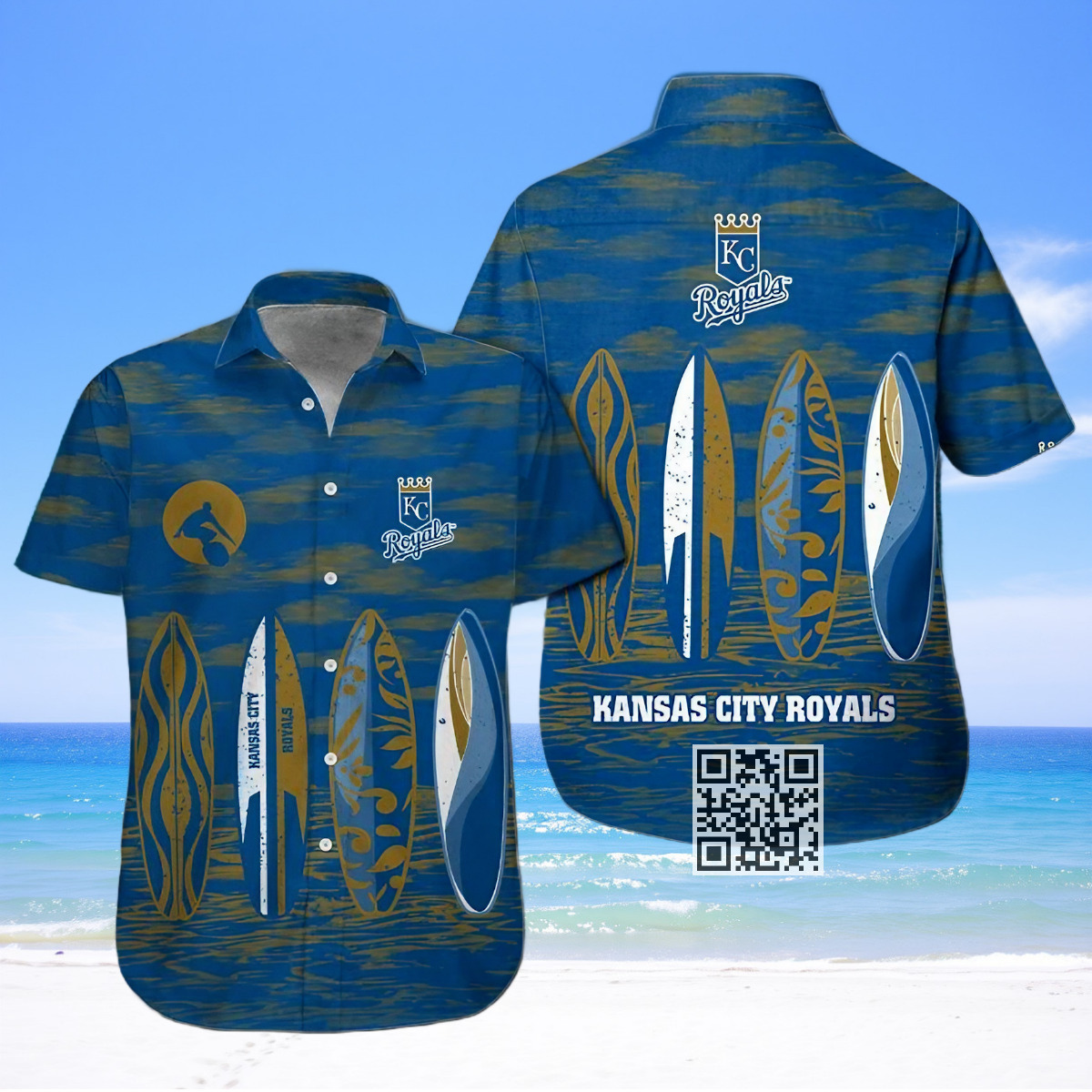 MLB Kansas City Royals Hawaiian Shirt Surfing Pattern Gift For Beach Trip MLB Kansas City Royals Hawaiian Shirt Surfing Pattern Gift For Beach Trip
