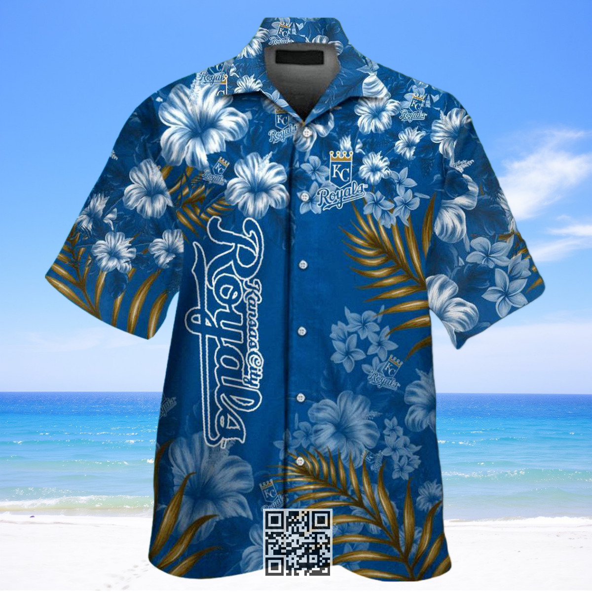 MLB Kansas City Royals Hawaiian Shirt Flower Pattern MLB Kansas City Royals Hawaiian Shirt Flower Pattern