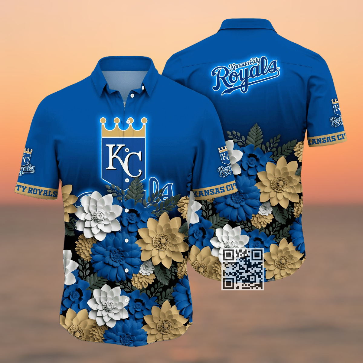 MLB Kansas City Royals Hawaiian Shirt Flower Pattern Trendy Summer Gift MLB Kansas City Royals Hawaiian Shirt Flower Pattern Trendy Summer Gift