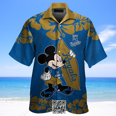 Disney Mickey Mouse MLB Kansas City Royals Hawaiian Shirt