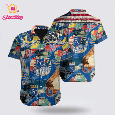 Vintage Aloha MLB Kansas City Royals Hawaiian Shirt Custom Name Vintage Aloha MLB Kansas City Royals Hawaiian Shirt Custom Name