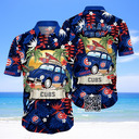 MLB Chicago Cubs Hawaiian Shirt Palm Leaves Pattern Trendy Summer Gift