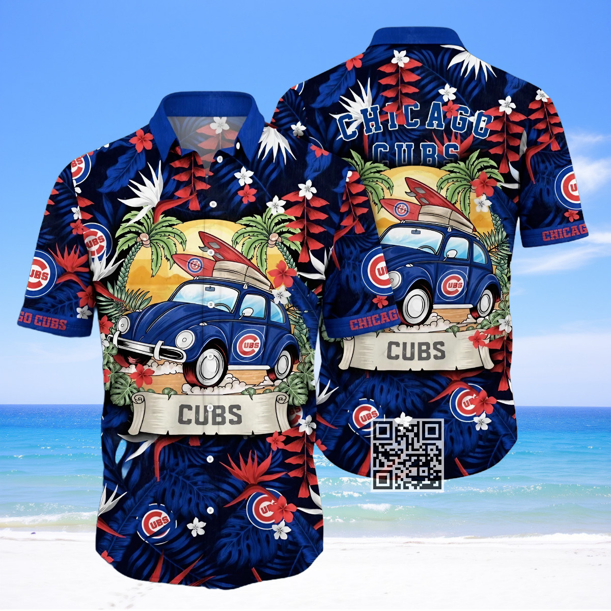 MLB Chicago Cubs Hawaiian Shirt Palm Leaves Pattern Trendy Summer Gift MLB Chicago Cubs Hawaiian Shirt Palm Leaves Pattern Trendy Summer Gift