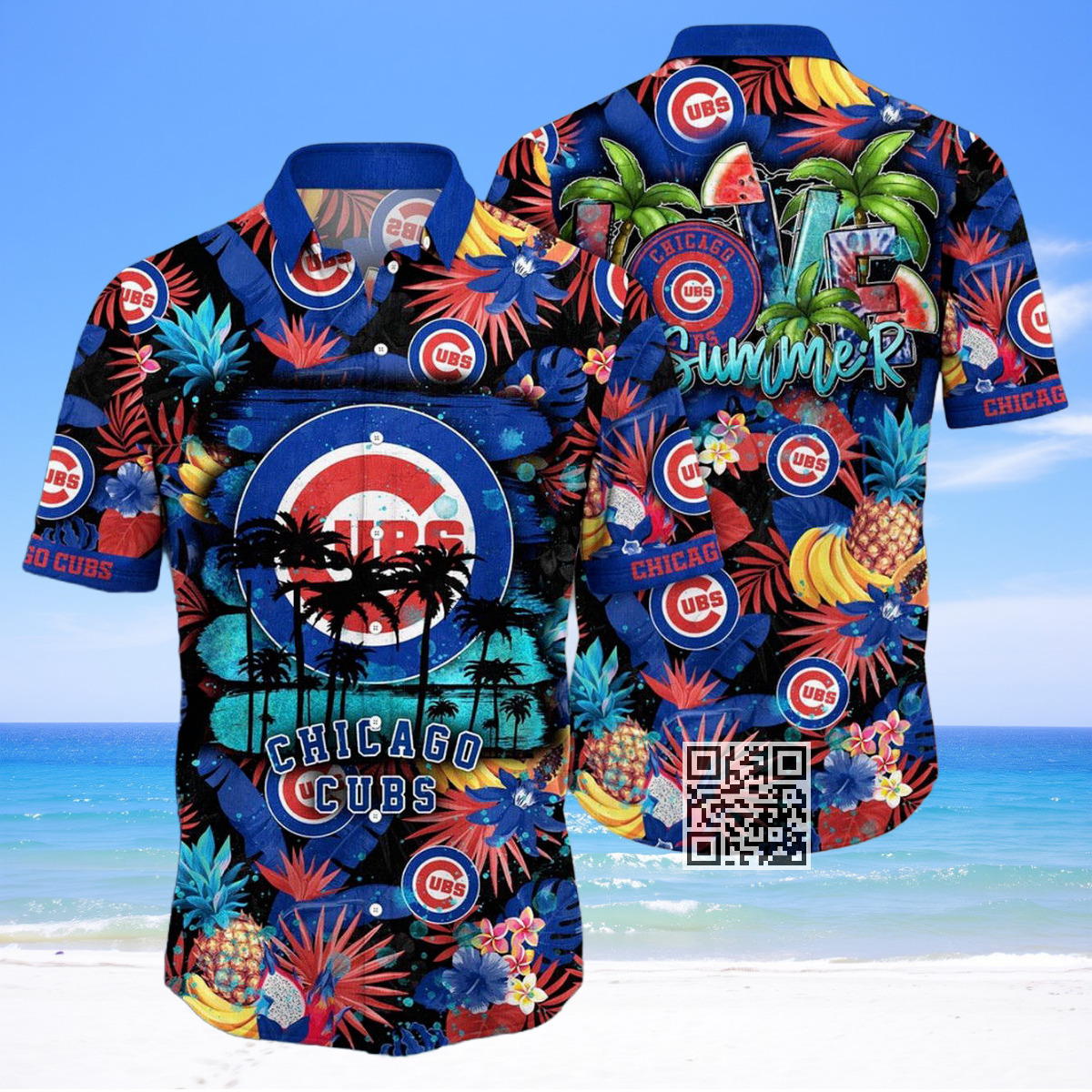 MLB Chicago Cubs Hawaiian Shirt Summer Pattern Beach Vacation Gift