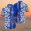 MLB Chicago Cubs Hawaiian Shirt Tropical Flower Pattern