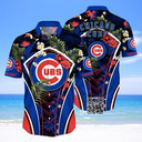 MLB Chicago Cubs Hawaiian Shirt Tropical Pattern Beach Gift For Him