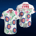 MLB Chicago Cubs Hawaiian Shirt Flamingo Palm Leaves Pattern MLB Chicago Cubs Hawaiian Shirt Flamingo Palm Leaves Pattern