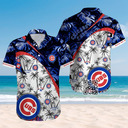 Vintage Aloha MLB Chicago Cubs Hawaiian Shirt Palm Tree Pattern Vintage Aloha MLB Chicago Cubs Hawaiian Shirt Palm Tree Pattern
