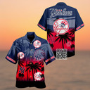 Vintage Aloha MLB New York Yankees Hawaiian Shirt Palm Tree Pattern Vintage Aloha MLB New York Yankees Hawaiian Shirt Palm Tree Pattern