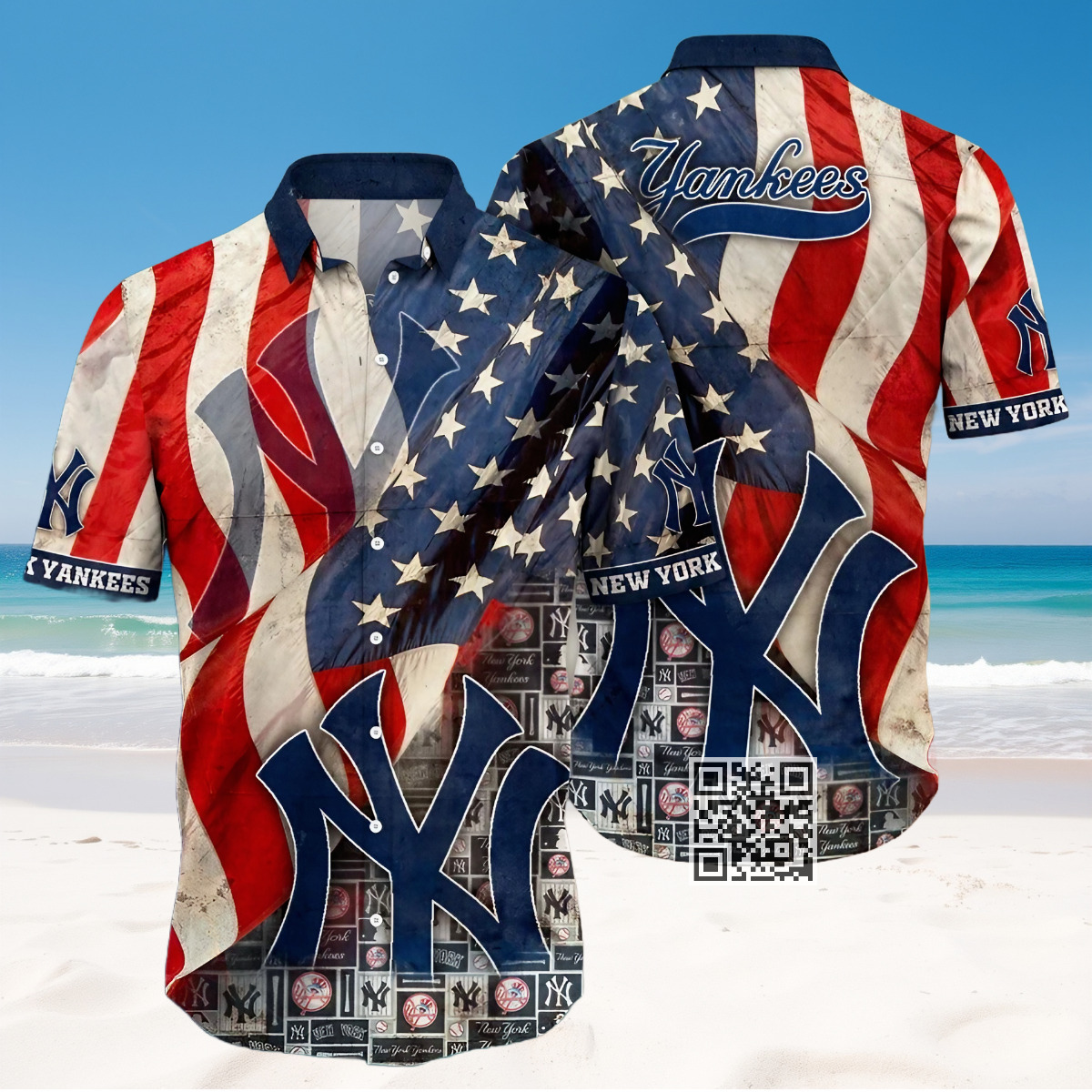 MLB New York Yankees Hawaiian Shirt US Flag