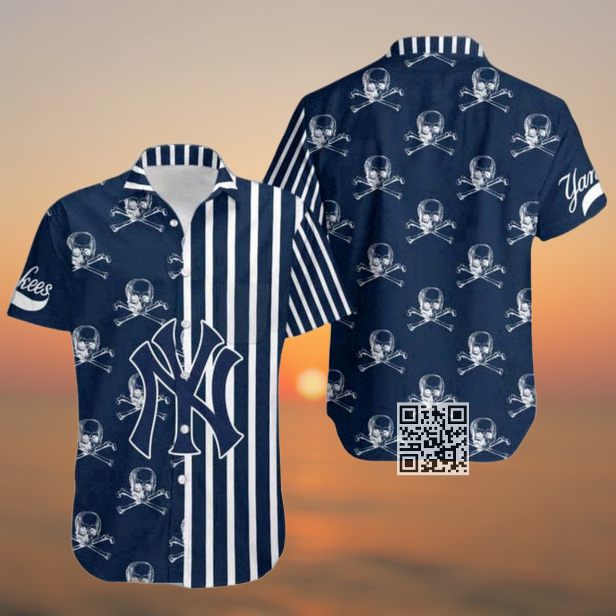 New York Yankees Hawaiian Shirt Horror Skull Gift For MLB Fans New York Yankees Hawaiian Shirt Horror Skull Gift For MLB Fans