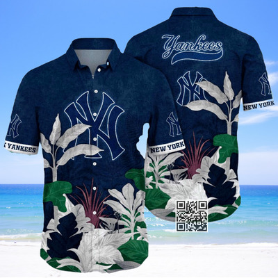 MLB New York Yankees Hawaiian Shirt Ocean Vibes Beach Lovers Gift