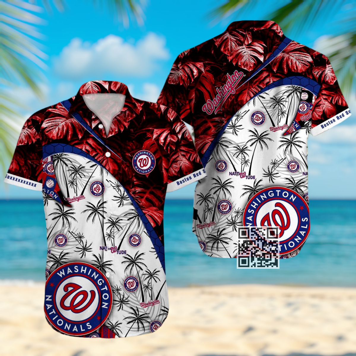 Vintage Aloha MLB Washington Nationals Hawaiian Shirt Beach Lovers Gift