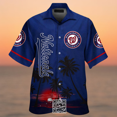 Vintage Aloha Washington Nationals Hawaiian Shirt Practical Beach Gift