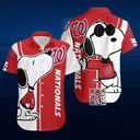 Cool Snoopy Loves Washington Nationals Hawaiian Shirt Gift For MLB Fans