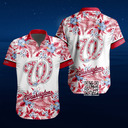 MLB Washington Nationals Hawaiian Shirt Hibiscus Flower Pattern Beach Lovers Gift