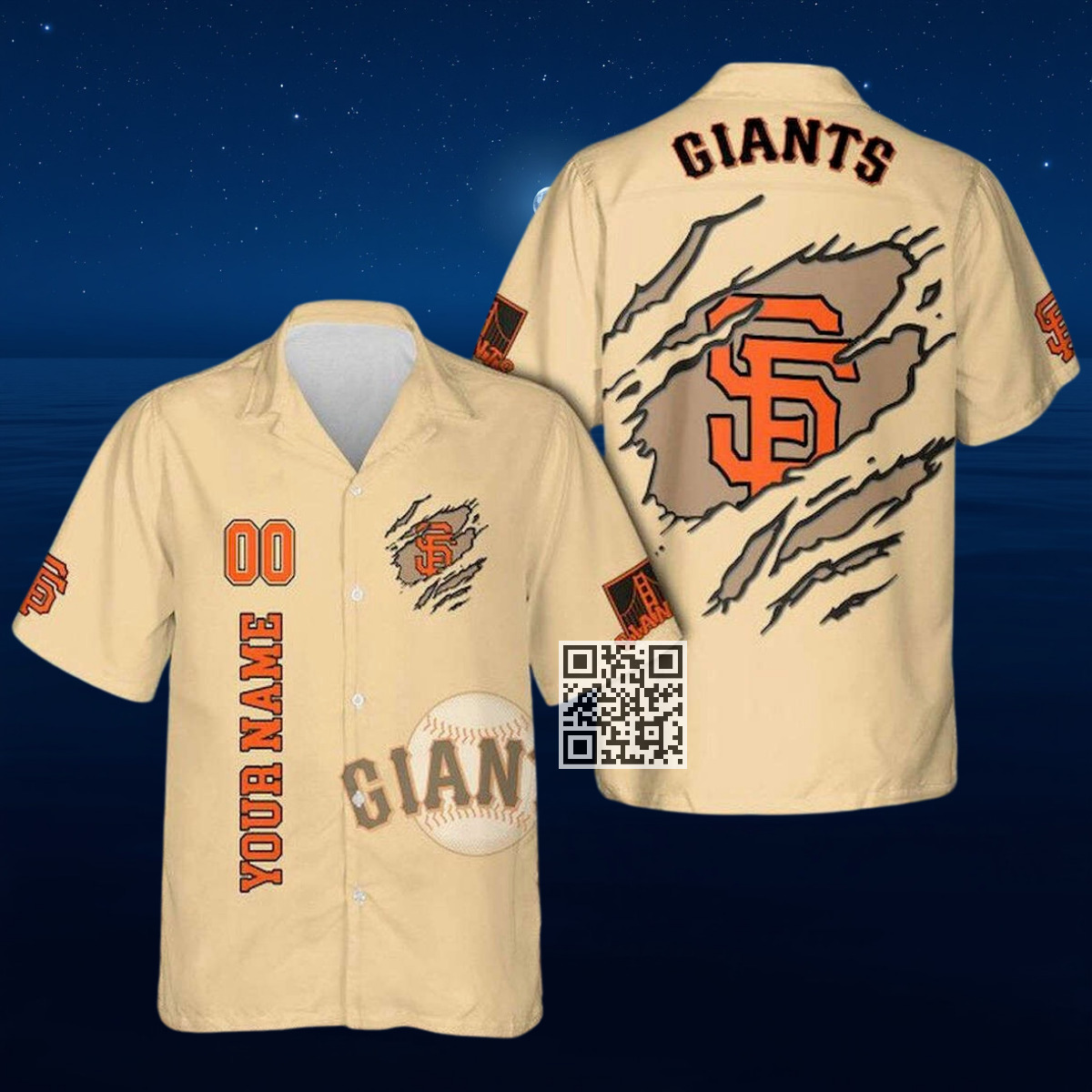 MLB San Francisco Giants Hawaiian Shirt Gift for Baseball Fans Custom Name Number