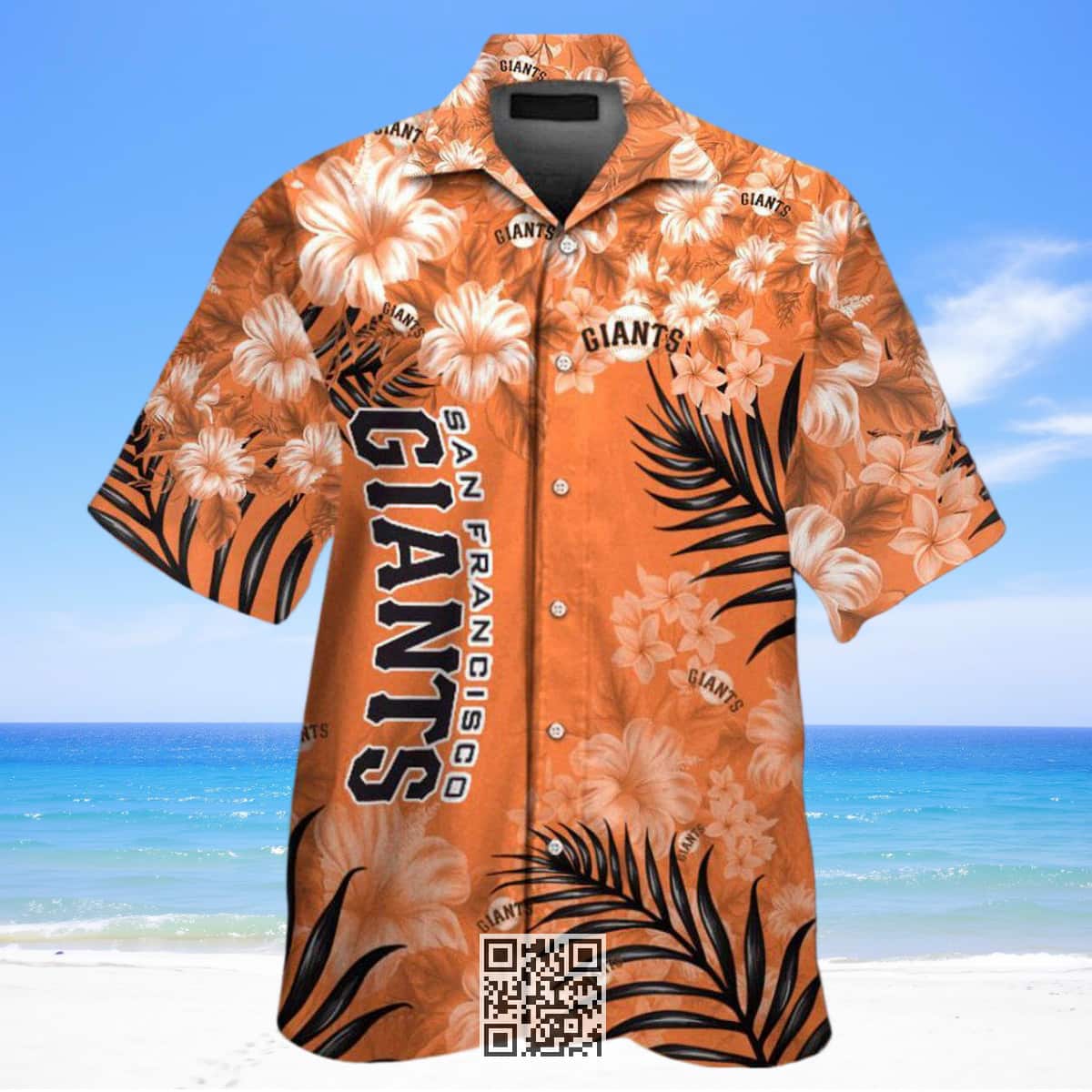 MLB San Francisco Giants Hawaiian Shirt Tropical Flower Pattern MLB San Francisco Giants Hawaiian Shirt Tropical Flower Pattern