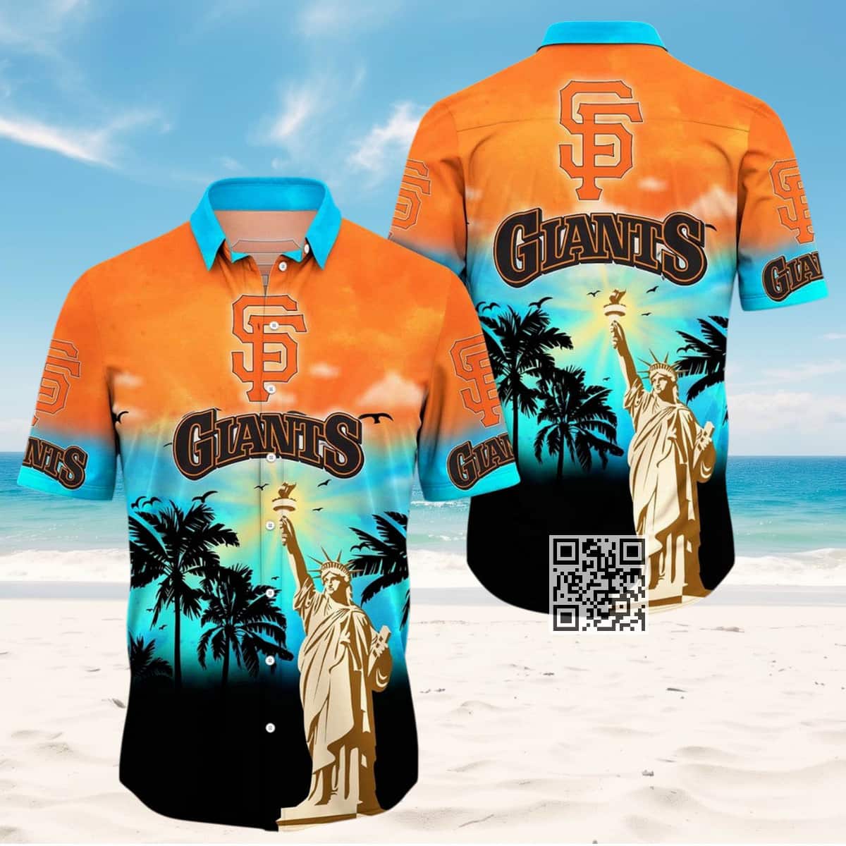 MLB San Francisco Giants Hawaiian Shirt Statue of Liberty