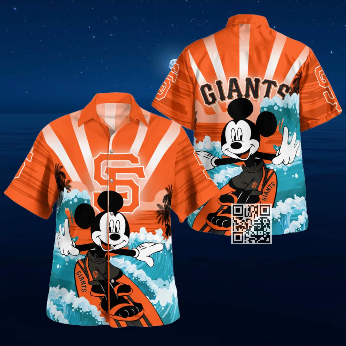 Mickey Mouse Loves San Francisco Giants Hawaiian Shirt