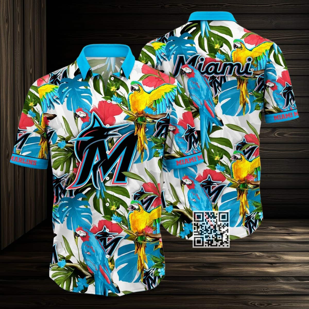 MLB Miami Marlins Hawaiian Shirt Tropical Bird Pattern MLB Miami Marlins Hawaiian Shirt Tropical Bird Pattern
